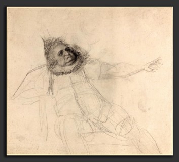 George Romney (British, 1734 - 1802), John Henderson as Falstaff, c. 1778-1780, graphite