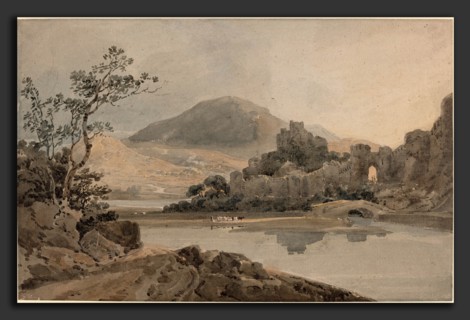 Thomas Girtin (British, 1775 - 1802), Conway Castle, North Wales, c. 1800, watercolor over graphite