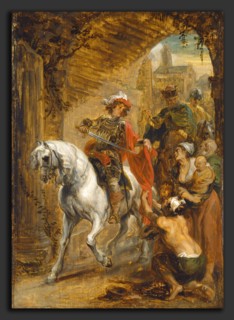 Attributed to Jan Boeckhorst, Saint Martin Dividing His Cloak, Dutch, 1604 - 1668, c. 1640-1645,