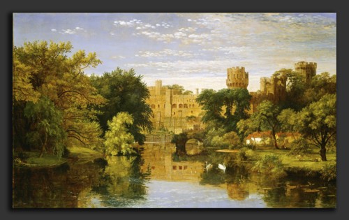 Jasper Francis Cropsey, Warwick Castle, England, American, 1823 - 1900, 1857, oil on canvas