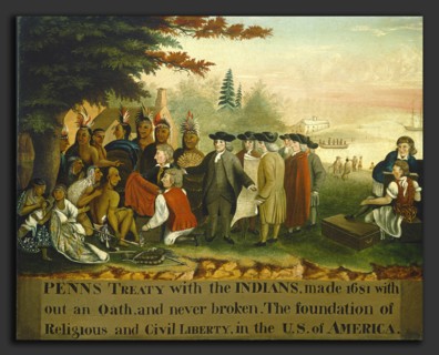 Edward Hicks (American, 1780 - 1849), Penn's Treaty with the Indians, c. 1840-1844, oil on canvas