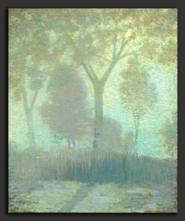 Julian Alden Weir, Moonlight, American, 1852 - 1919, c. 1905, oil on canvas