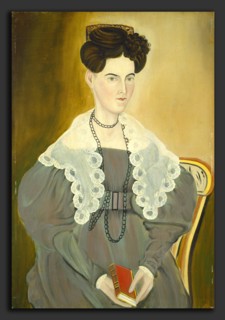 Asahel Powers, Hannah Fisher Stedman, American, 1813 - 1843, 1833, oil on wood