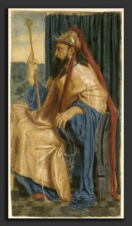 Simeon Solomon, King Solomon, British, 1840 - 1905, 1872 or 1874, egg tempera (?) with touches of