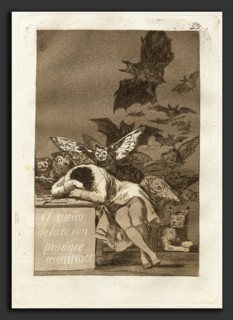 Francisco de Goya, El sueno de la razon produce monstruos (The Sleep of Reason Produces Monsters),