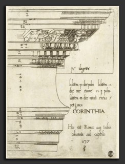 Master PS (Italian (?), active 1535-1537), Entablature from the Temple of Castor and Pollux, Rome,