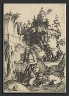 Albrecht DÃ¼rer (German, 1471 - 1528), Saint Jerome Penitent in the Wilderness, c. 1496, engraving
