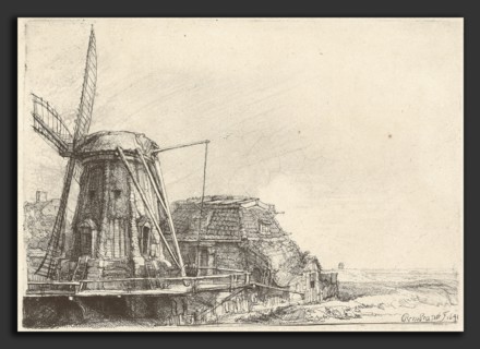 Rembrandt van Rijn (Dutch, 1606 - 1669), The Windmill, 1641, etching