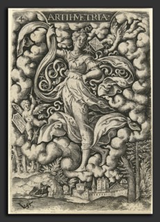 Virgil Solis (German, 1514 - 1562), Artihmetria (Arithmetic), engraving