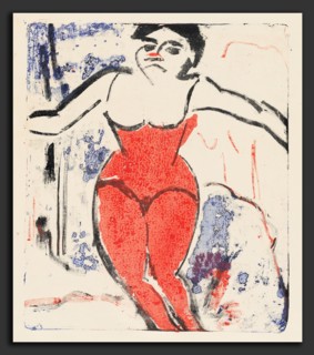 Ernst Ludwig Kirchner, Performer Bowing (Beifallheischende Artistin), German, 1880 - 1938, 1909,