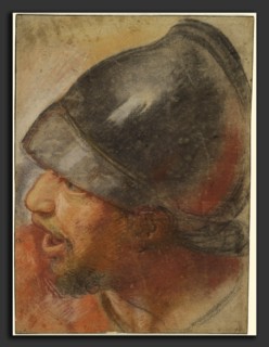 Atelier Assistant of Charles Le Brun, Head of a Macedonian Soldier, French, 1619 - 1690, c. 1668,