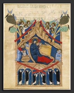 Master of Imola (Italian, active 1265 - 1280), The Nativity with Six Dominican Monks, 1265-1274,