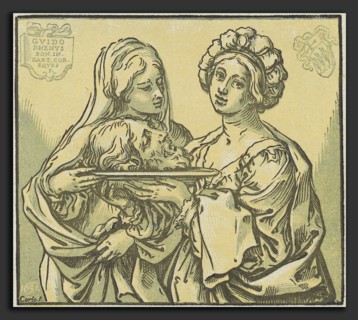 Bartolomeo Coriolano after Guido Reni, Herodias and Salome, Italian, active 1627-1653, 1631,