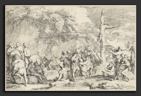 Salvator Rosa, The Crucifixion of Polycrates, Italian, 1615 - 1673, c. 1662, etching and drypoint