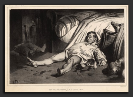 Honoré Daumier, Rue Transnonain, le 15 avril 1834, French, 1808 - 1879, 1834, lithograph