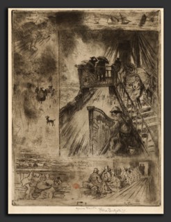 Félix-Hilaire Buhot, La Traversée (The Passage), French, 1847 - 1898, 1879-1885, etching, drypoint,