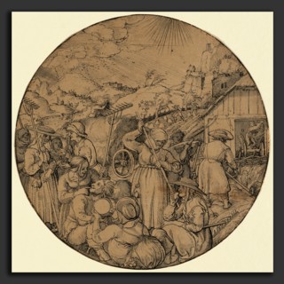 Jorg Breu I, The Hay Harvest (June), German, c. 1480 - 1537, in or before 1521, pen and black ink