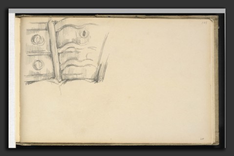 Paul Cézanne, Chair and Dresser, French, 1839 - 1906, 1880-1883, graphite on wove paper