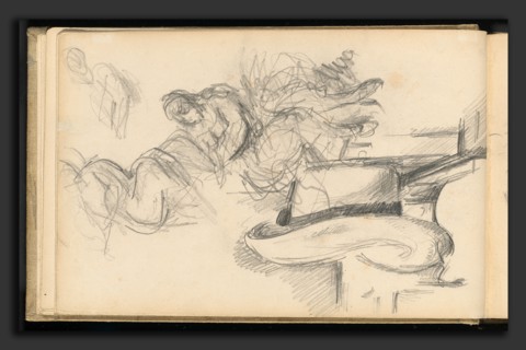 Paul Cézanne, Studies Including a Straw Hat, French, 1839 - 1906, 1895-1898, graphite on wove paper