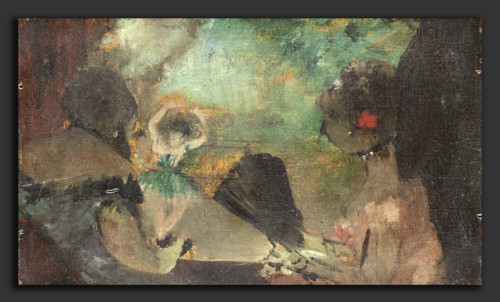 Edgar Degas (French, 1834 - 1917), The Loge, c. 1883, oil on wood