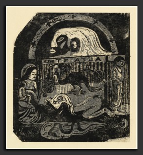 Paul Gauguin (French, 1848 - 1903), Te Atua (The Gods) Small Plate, in or after 1895, woodcut in