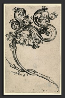Martin Schongauer (German, c. 1450 - 1491), Leaf Ornament, c. 1480-1490, engraving