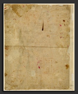 Cosmas Damian Asam, The Head of Saint George and Architectural Plans, German, 1686 - 1739,