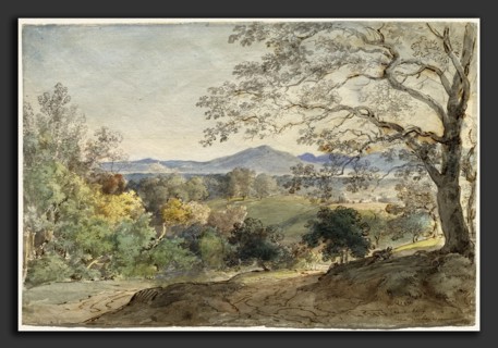 Johann Georg von Dillis (German, 1759 - 1841), A View across the Inn Valley to the Alps and