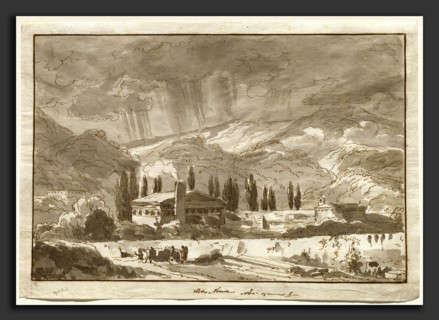 Attributed to Johann Wolfgang von Goethe (German, 1749 - 1832), A Storm over the Mountains near
