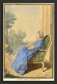 Carmontelle, Madame La Duchesse de Mortemart, French, 1717 - 1806, watercolor with gray wash and