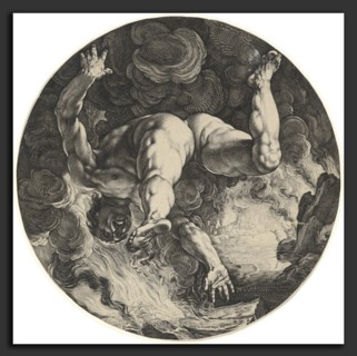 Hendrik Goltzius after Cornelis Cornelisz van Haarlem, Ixion, Dutch, 1558 - 1617, 1588, engraving