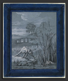 Jean-Baptiste Oudry, The Partridge Saves Her Young, French, 1686 - 1755, 1732, brush and black ink,