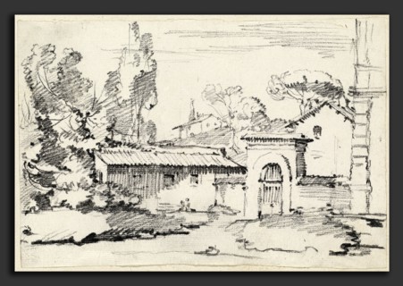 Joseph-Marie Vien, Entrance to the Gardens of the Villa Giulia, French, 1716 - 1809, 1746-1749,