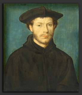 Corneille de Lyon, Portrait of a Man, active 1533 - 1575, c. 1536-1540, oil on walnut