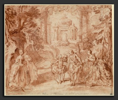 Gabriel Jacques de Saint-Aubin, The Divertissement from Voltaire's "La princesse de Navarre",