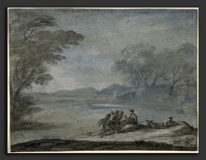 Claude Lorrain, The Rest on the Flight into Egypt, French, 1604-1605 - 1682, 1682, pen and brown