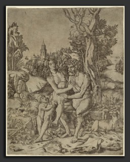 Giovanni Battista Palumba, Faun Family, Italian, active first quarter 16th century, c. 1507,
