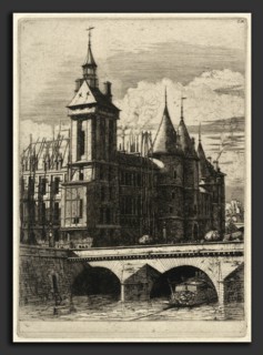 Charles Meryon, La Tour de l'Horloge, Paris (The Clock Tower, Paris), French, 1821 - 1868, 1852,