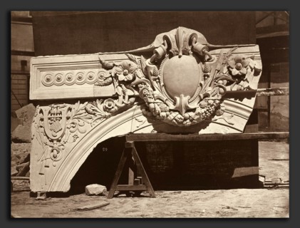 Louis-Ãâmile Durandelle, Ornamental Sculpture from the Paris Opera House (Arch Detail), French,