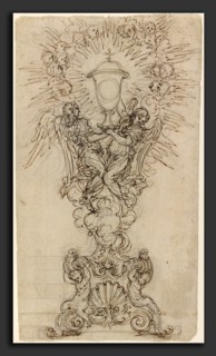 Giovanni Battista Foggini (Italian, 1652 - 1725), A Monstrance with Two Angels Supporting a