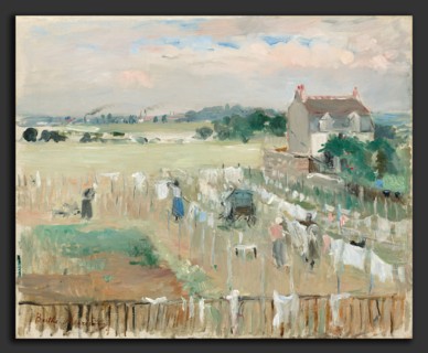 Berthe Morisot, Hanging the Laundry out to Dry, French, 1841 - 1895, 1875, oil on canvas
