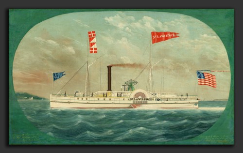 James Bard (American, 1815 - 1897), Steamer "St. Lawrence", 1850, oil on canvas