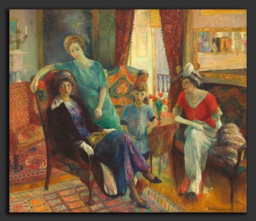 William Glackens, Family Group, American, 1870 - 1938, 1910-1911, oil on canvas