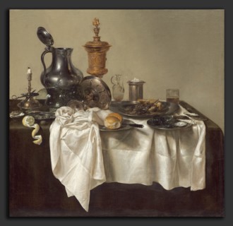 Willem Claesz Heda (Dutch, 1593-1594 - 1680), Banquet Piece with Mince Pie, 1635, oil on canvas