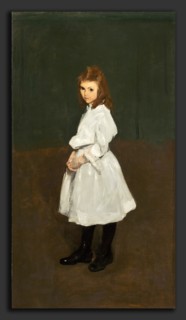 George Bellows, Little Girl in White (Queenie Burnett), American, 1882 - 1925, 1907, oil on canvas