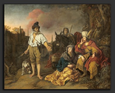 Gerbrand van den Eeckhout (Dutch, 1621 - 1674), The Levite at Gibeah, probably late 1650s, oil on
