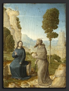 Juan de Flandes (Hispano-Flemish, active 1496 - 1519), The Temptation of Christ, c. 1500-1504, oil
