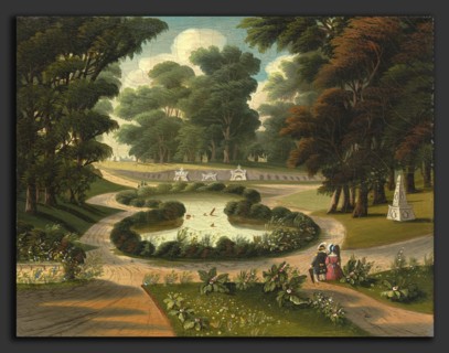 Thomas Chambers (American, 1808 - 1866 or after), Mount Auburn Cemetery, mid 19th century, oil on