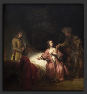Rembrandt Workshop, Joseph Accused by Potiphar's Wife, 1655, oil on canvas transferred to canvas