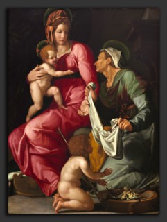 Jacopino del Conte (Italian, 1510 - 1598), Madonna and Child with Saint Elizabeth and Saint John